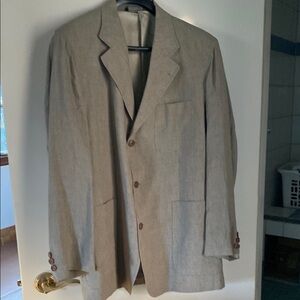 Gray Tailored Sport Jacket  with Notched Lapels